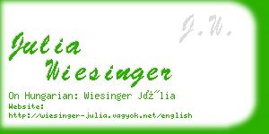 julia wiesinger business card